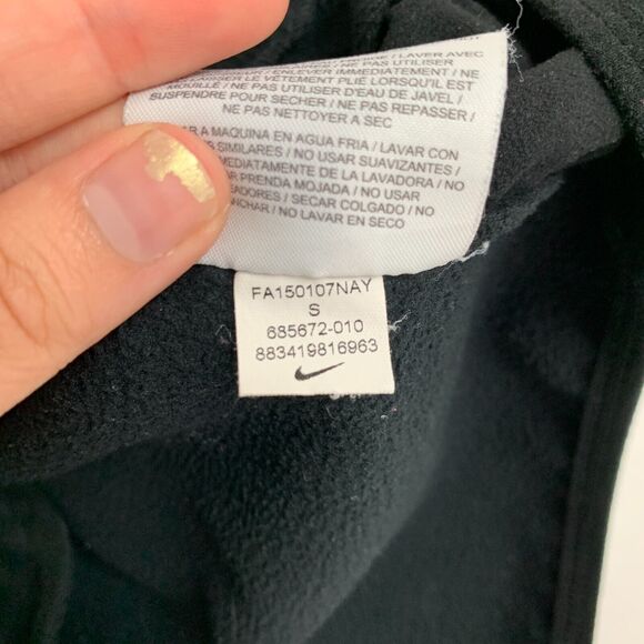 Nike Vixen Hooded Jacket Womens S Black Jacquard Full Zip Therma Fit Lightweight - Picture 12 of 14